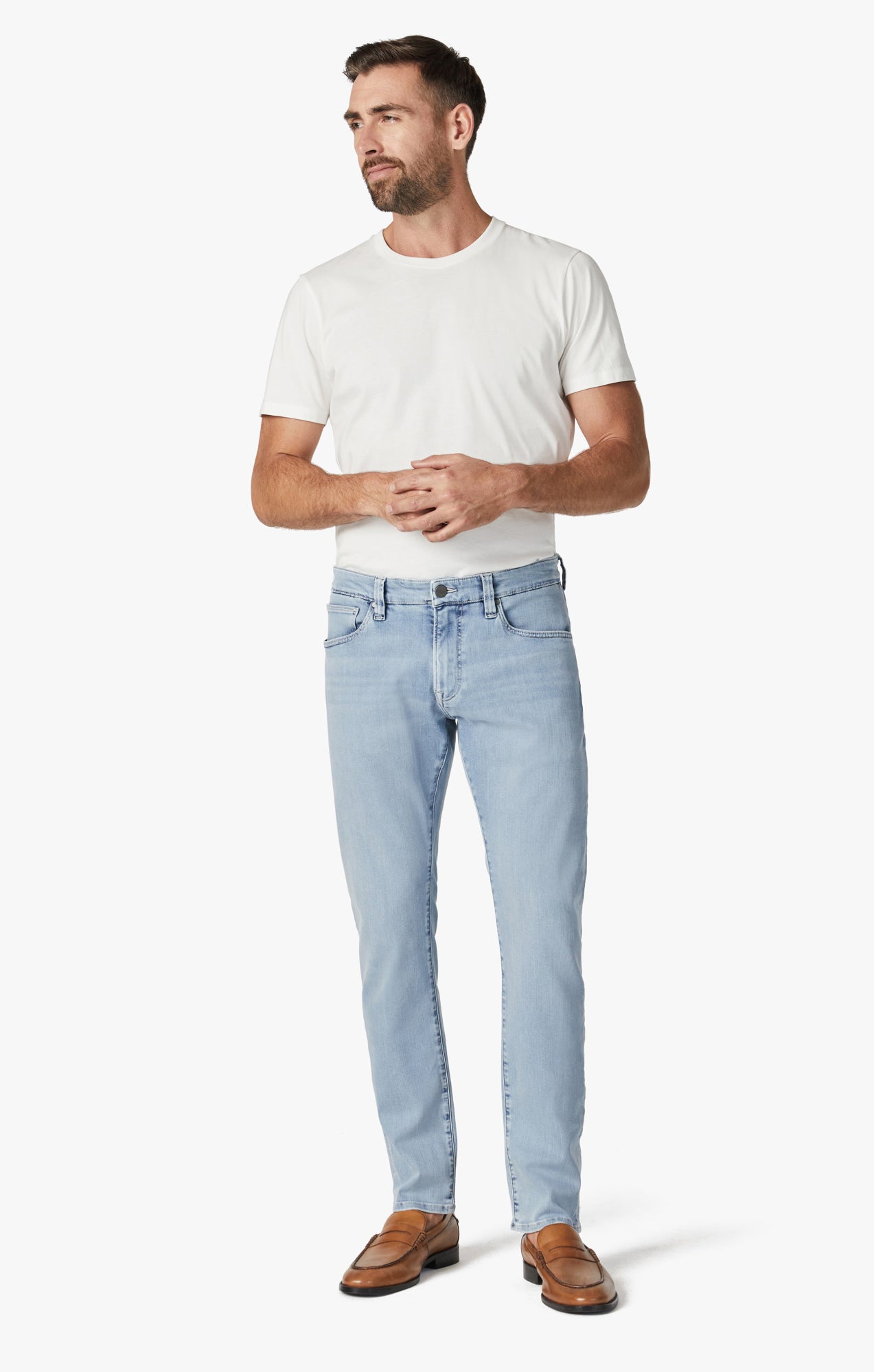 Cool Slim Leg Jeans In Bleached Refined – 34 Heritage Canada