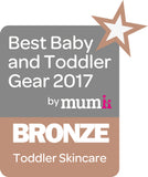Bronze award in best baby and toddler gear 2017 - skincare