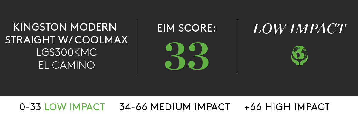 ECO KINGSTON MODERN STRAIGHT WITH LOW IMPACT EIM SCORE OF 33