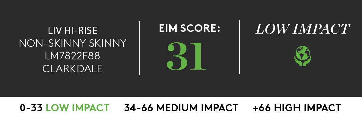 LIV NON SKINNY WTH LOW IMPACT EIM SCORE OF 31