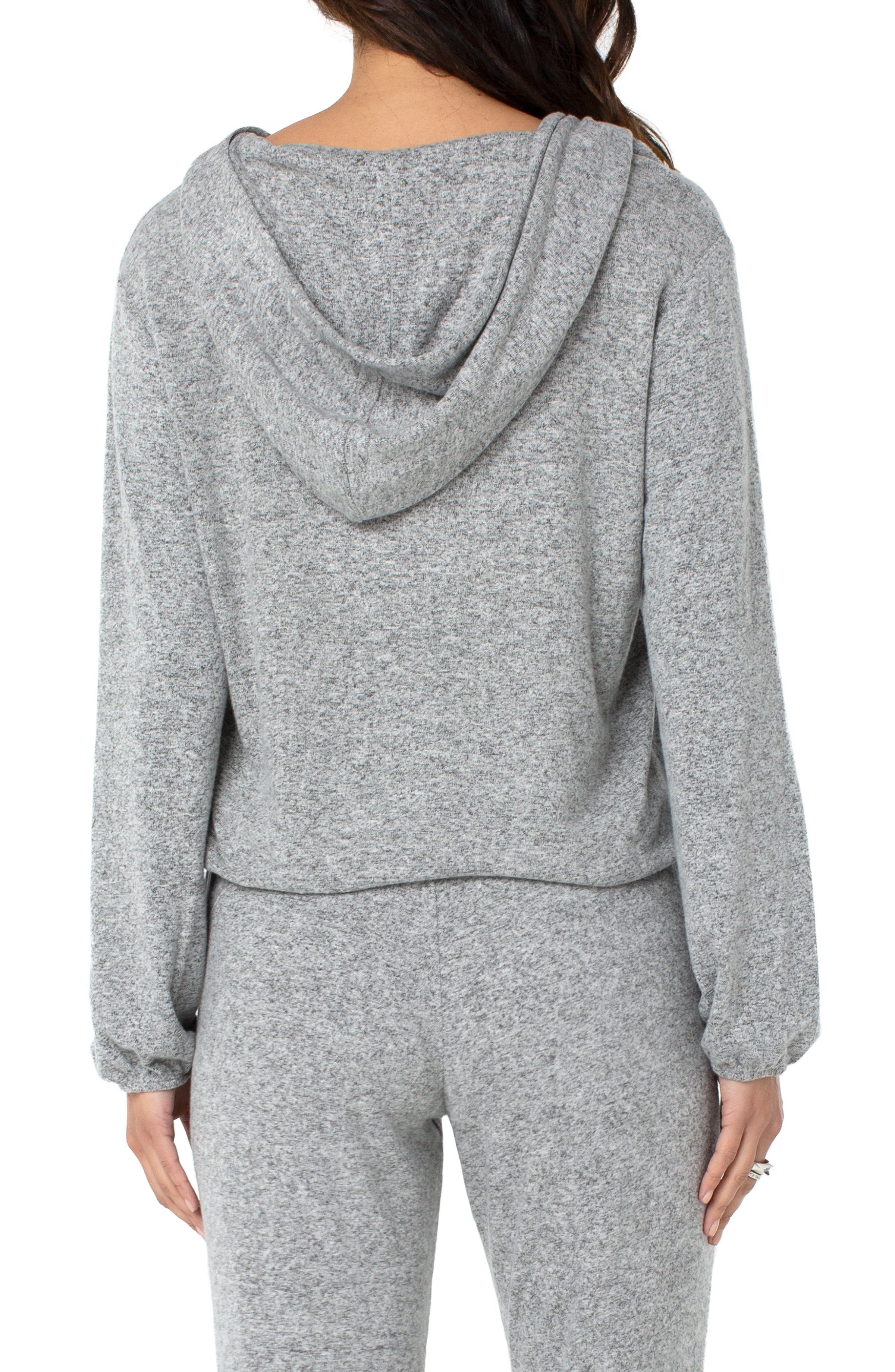 HOODIE WITH CROSSOVER NECKLINE