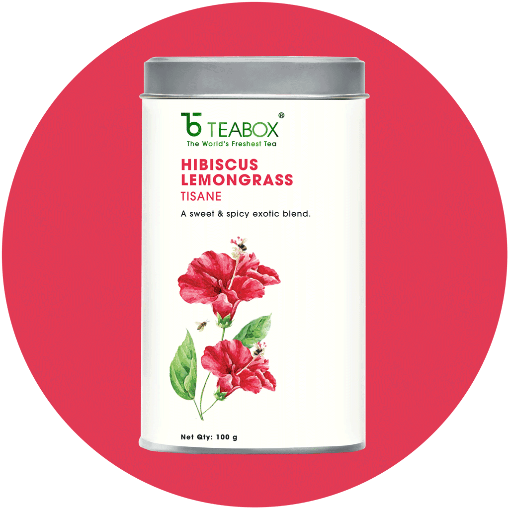 Buy 2023 Hibiscus Lemongrass Tisane in Teabags. 100% Natural & Healthy