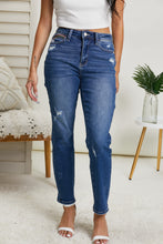Load image into Gallery viewer, Judy Blue Rainbow Embroidered Full Size Cropped Straight Leg Jeans