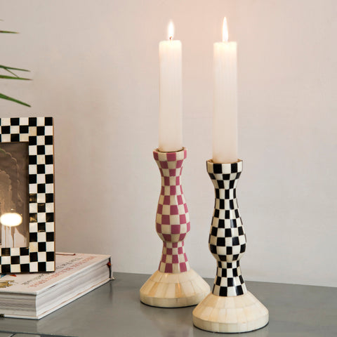 checker candle holders votive