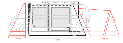 Outdoor Revolution Movelite T3E Inflatable Driveaway Air Awning (2023)