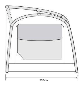 Outdoor Revolution Sportlite Air 320 EX Floor Plan