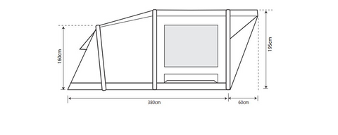 Outdoor Revolution Camp Star 350 Compact 3 Berth Air Tent ORFT1009 + Free Doormat