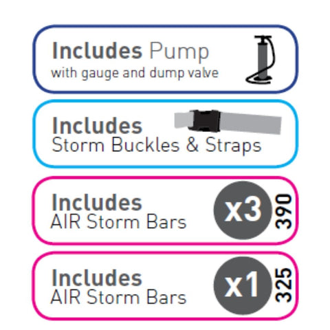 Free Accessories for Sunncamp Swift Air Sun Canopy 390 SF2012 + Free Stormstraps