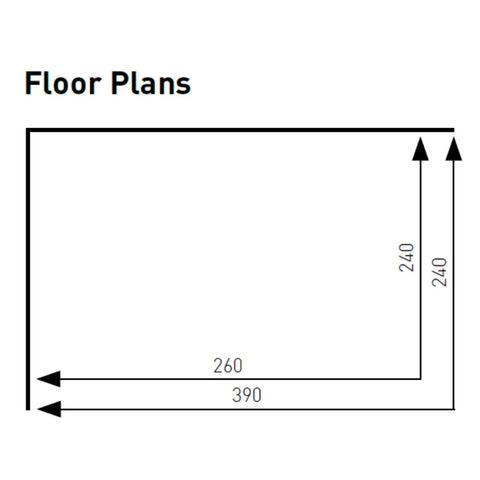 Floor Plan for Sunncamp Toldo 390 Caravan Awning SF2017 + Free Stormstraps