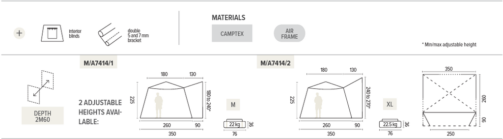 Trigano Santa Clara Motorhome Poled Awning (2023)