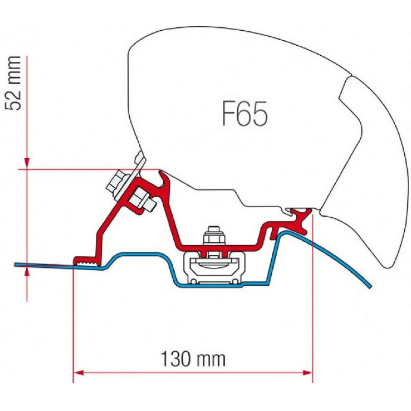 Fiamma Mercedes Sprinter With Roof Rail Awning Adapter Kit