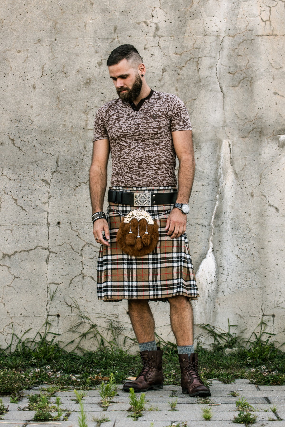 Thompson Camel Tartan Kilt (The 