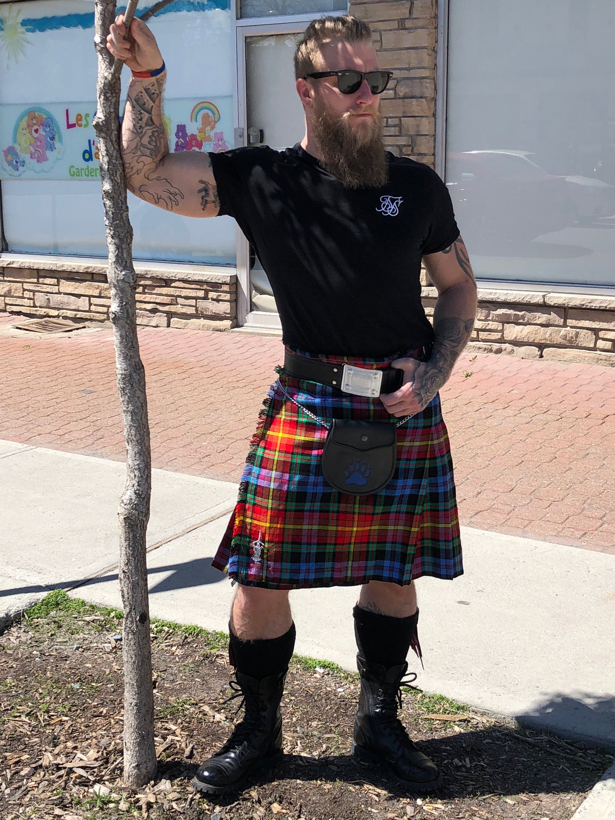 pride of lgbt tartan kilt