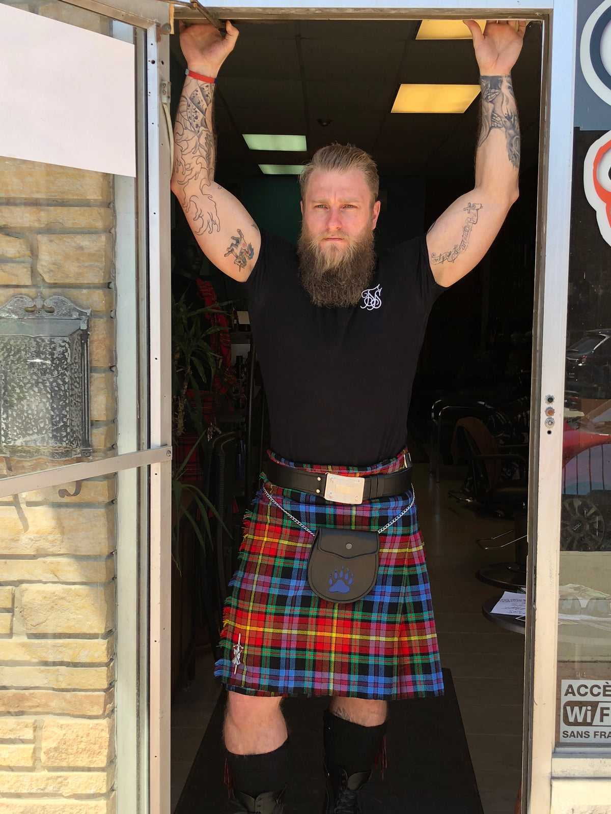 pride of lgbt tartan kilt