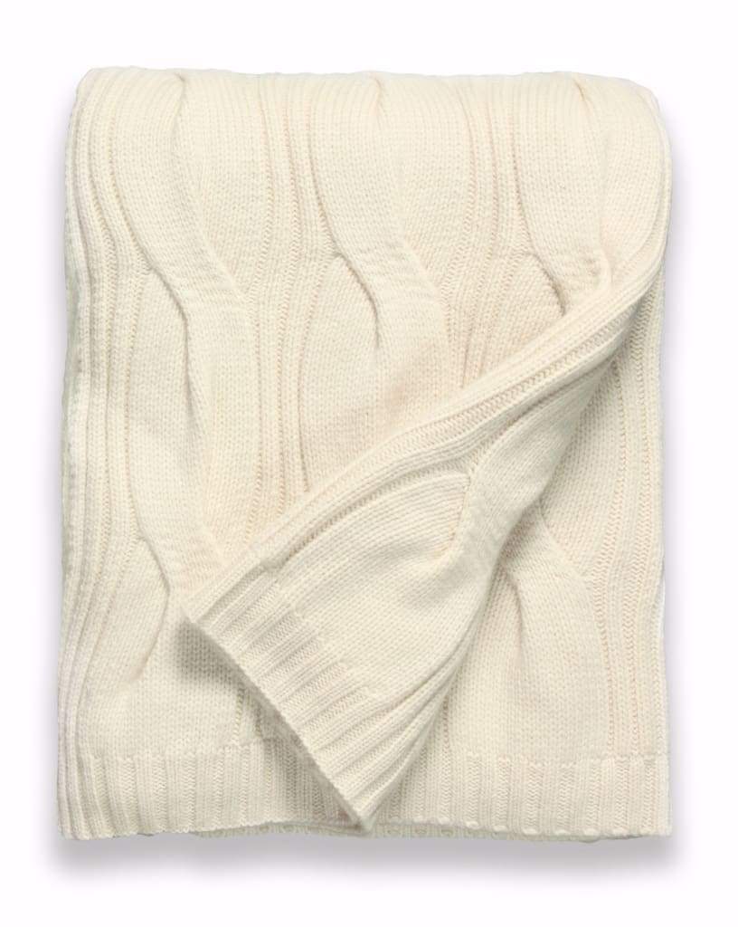 Cashmere Blankets Ny Ivory White Cashmere Throw Blanket Leibona