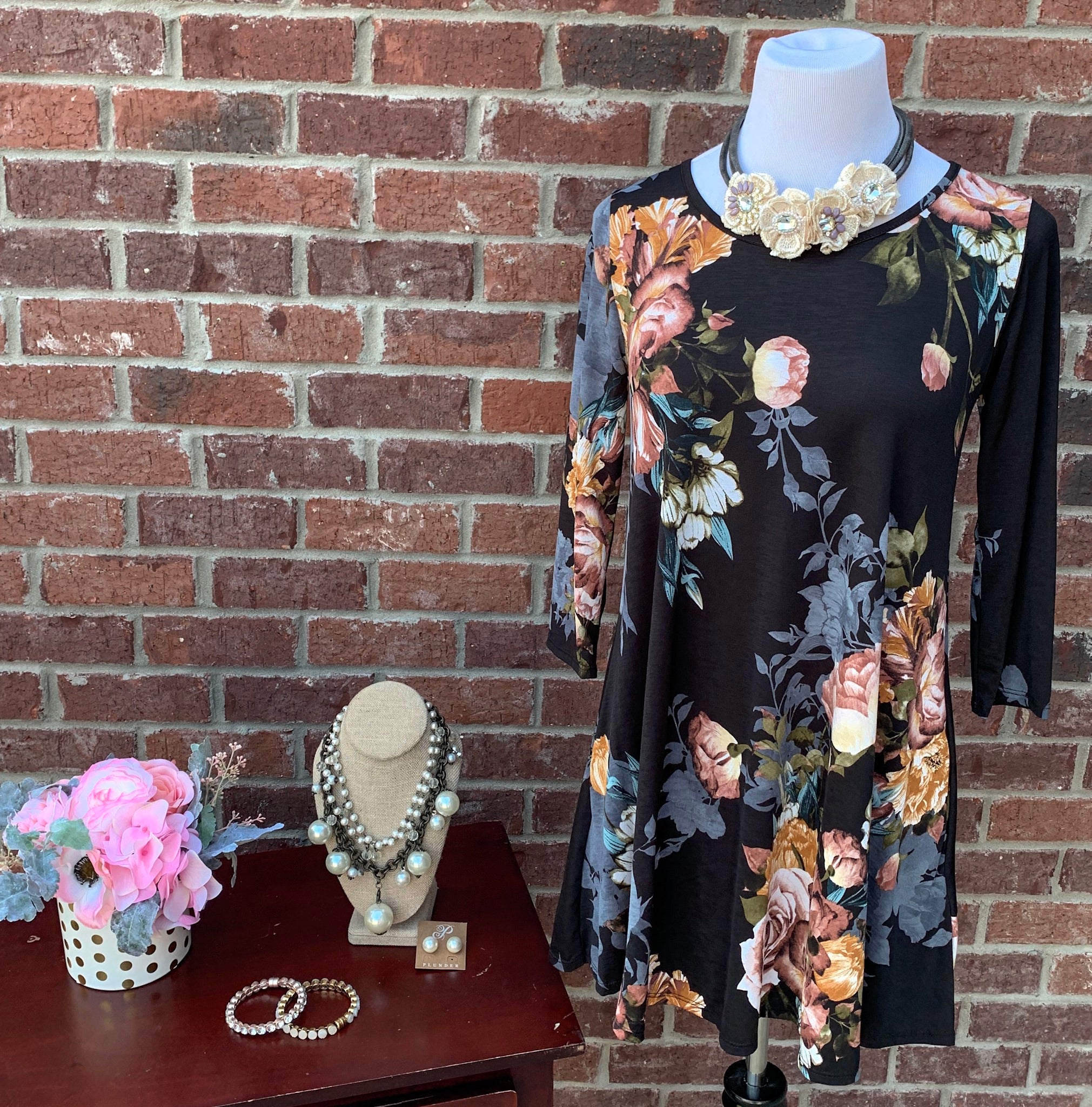 black floral tunic