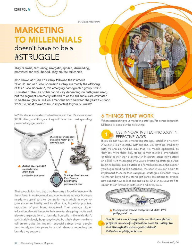 2018_June_Retail Jeweler_Marketing to the Millenials_pg32