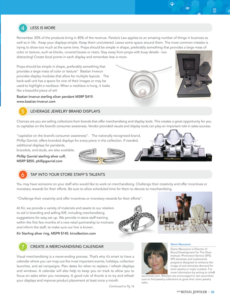 The Retail Jeweler, September 2018, Make the Most of Merchandising, pg. 33