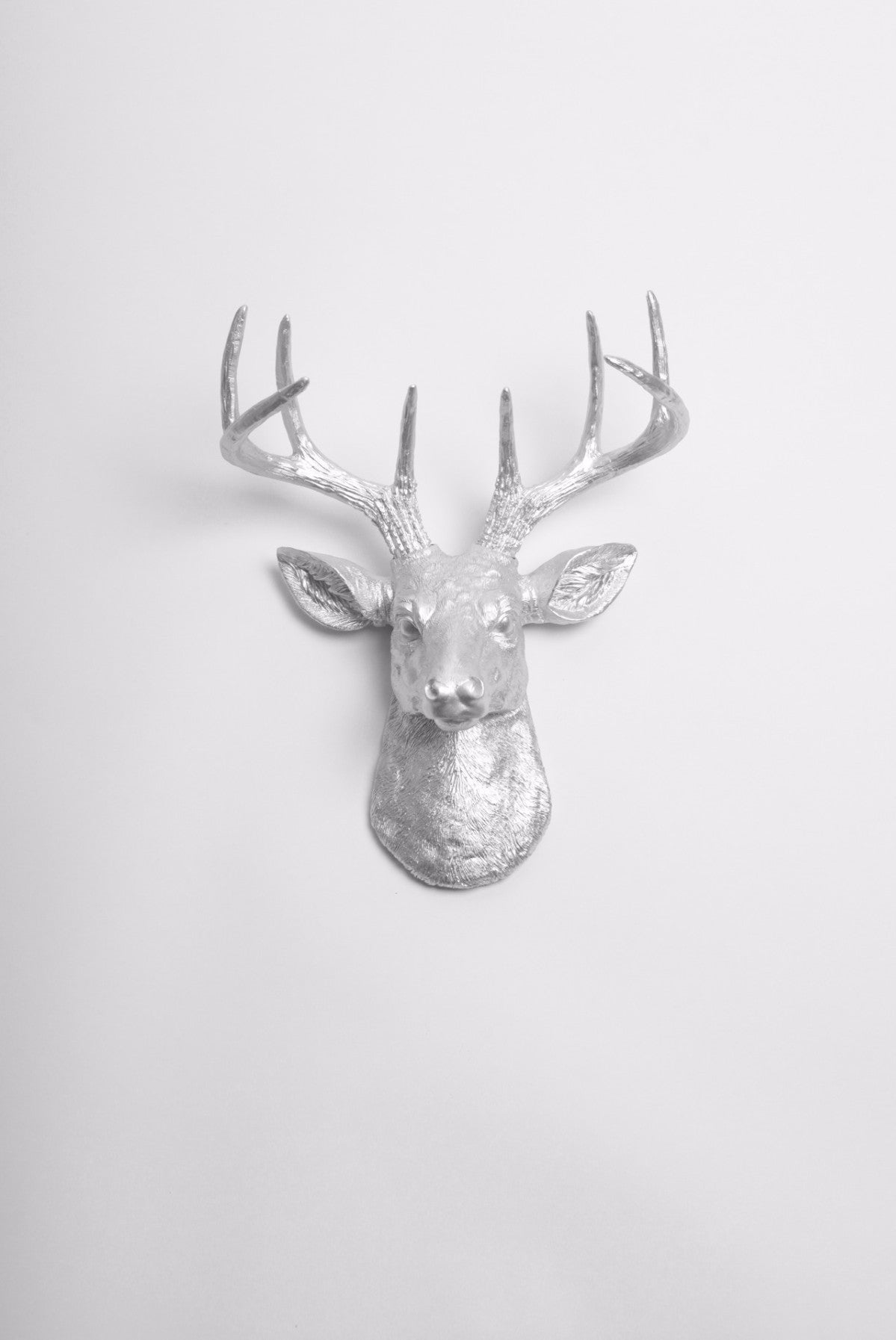 Mini Faux Aluminum Deer Head Wall Mount, Small Stag ...