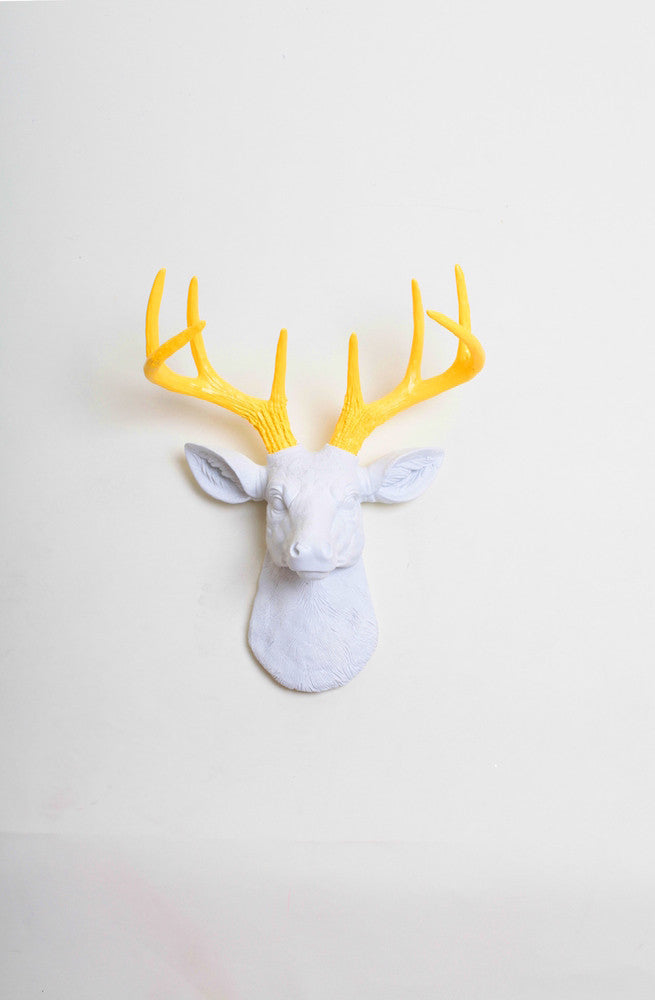 Mini Deer Head Wall Art | Small Resin Stag Head Wall Mount 14.75