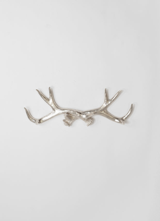 Silver Deer Antler Decor Rustic Decor Antler Wall Rack Hook