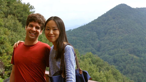 Sujin and Pierre in Jiri Mountain Hadong Korea