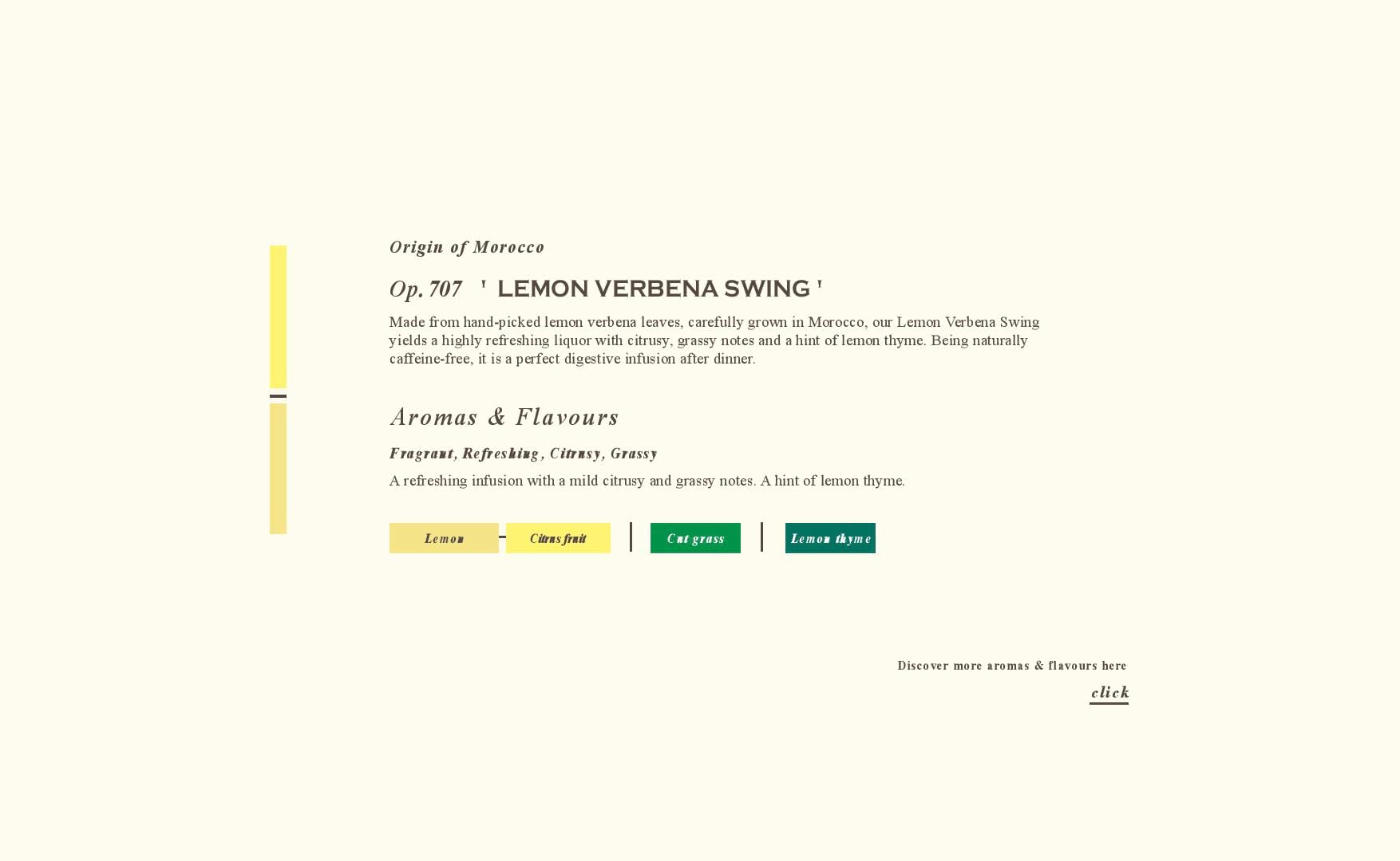 Tea Flavours - Lemon Verbena - Tea Repertoire