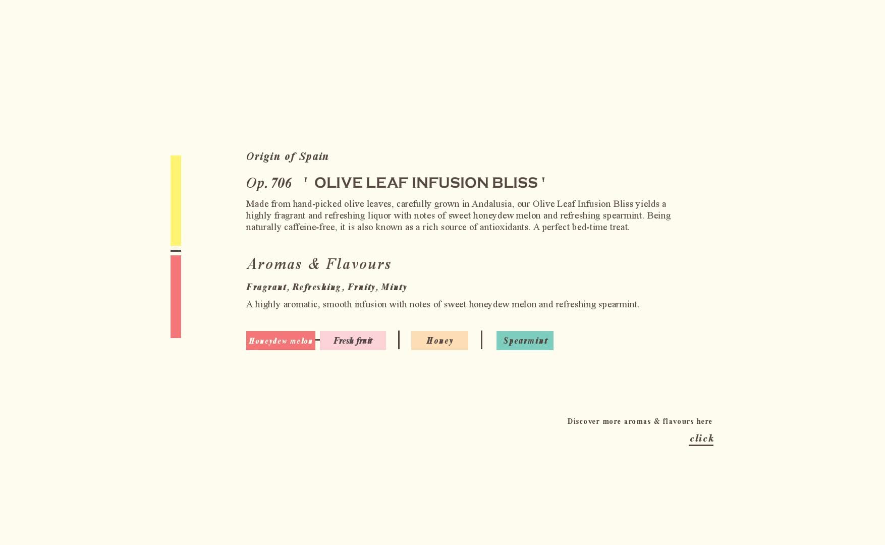 Tea Flavours - Olive Leaf - Tea Repertoire