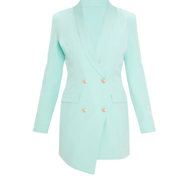 Barcelona Blazer Dress - Turquoise – prettycouturesa