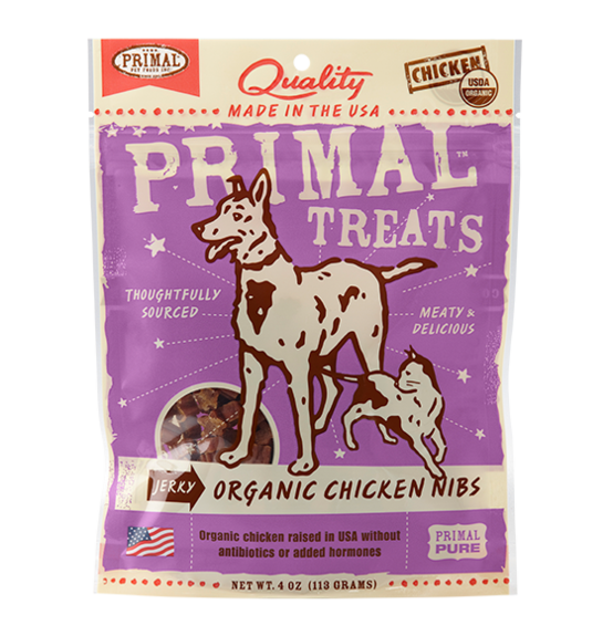 Organic Chicken Nibs Jerky for Dogs & Cats