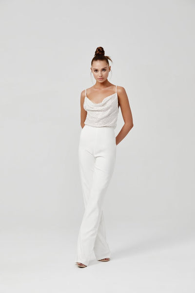Lexi Madeline Jumpsuit | White | The Style Squad Dress Hire – the style ...