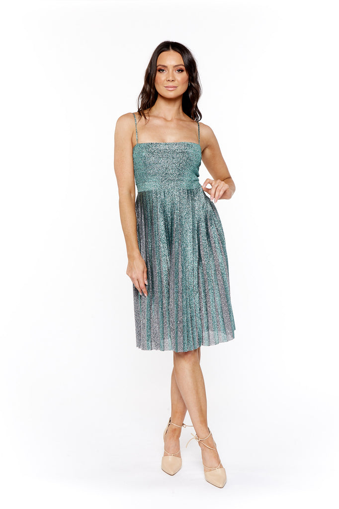 misha janelle pleated dress