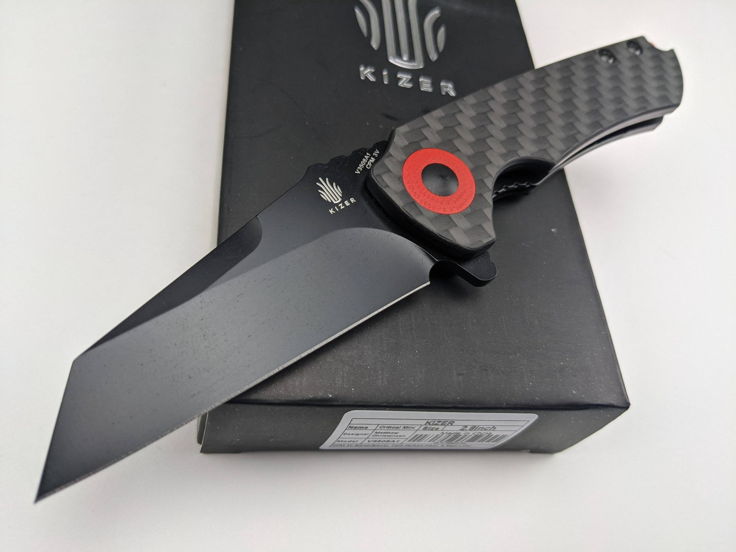 Kizer Mini Critical Liner Lock Carbon Fiber Handle Knife CPM 3V Blade V3508A1