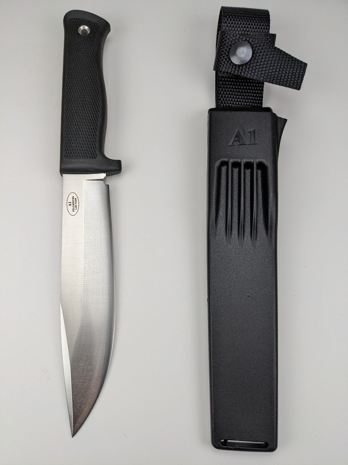 Fallkniven A1 Knife - Satin Finish VG10w Blade Steel + Zytel Sheath - Sweden