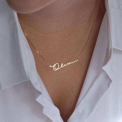 Personalised shop name necklaces