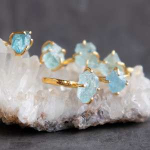 Raw-Aquamarine-Rings