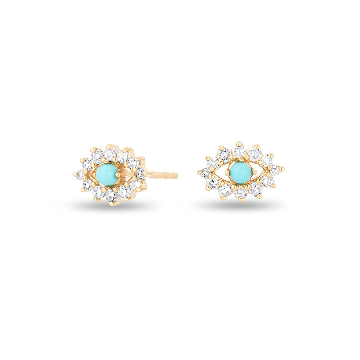 Turquoise + Diamond Evil Eye Posts