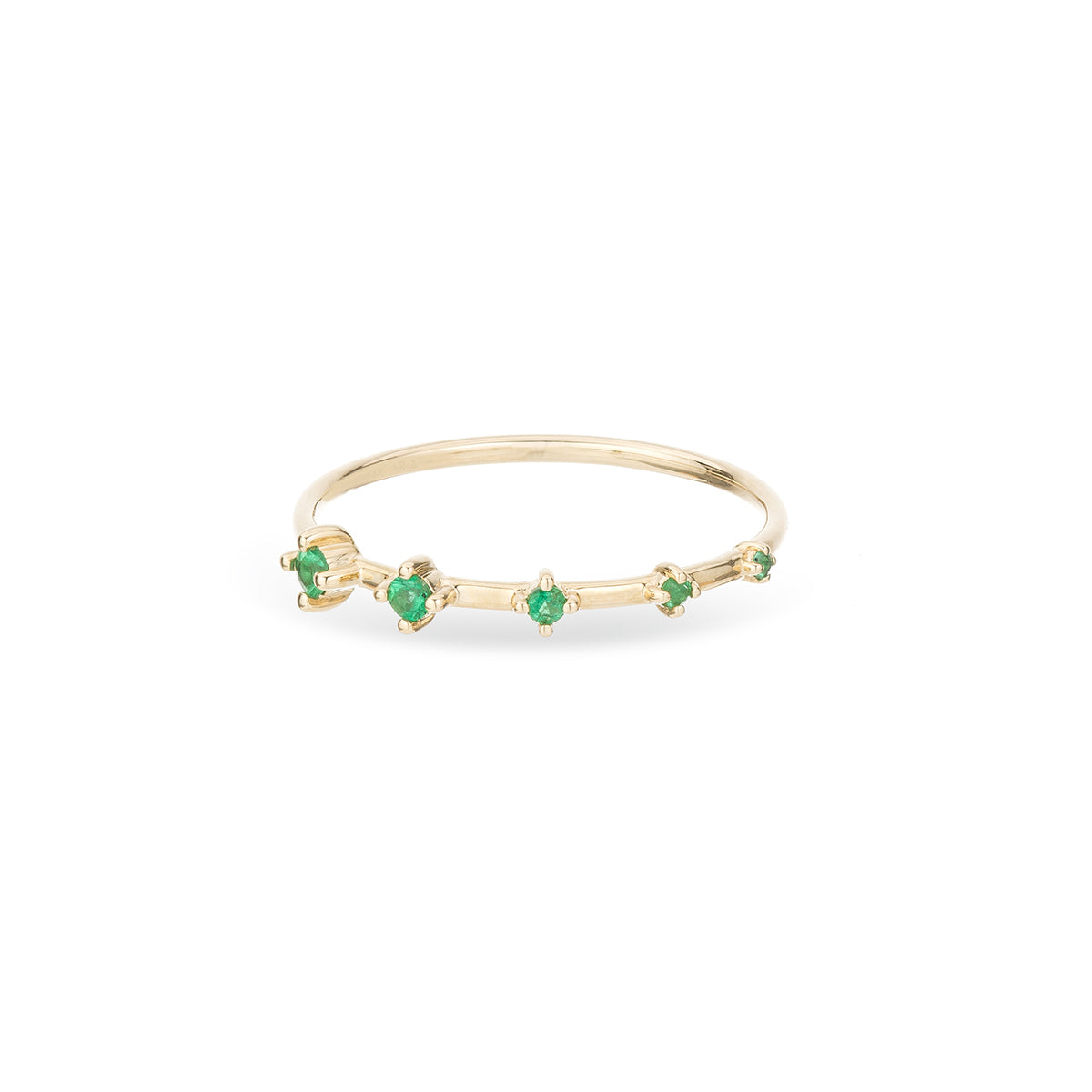 5 Emerald Stacking Ring