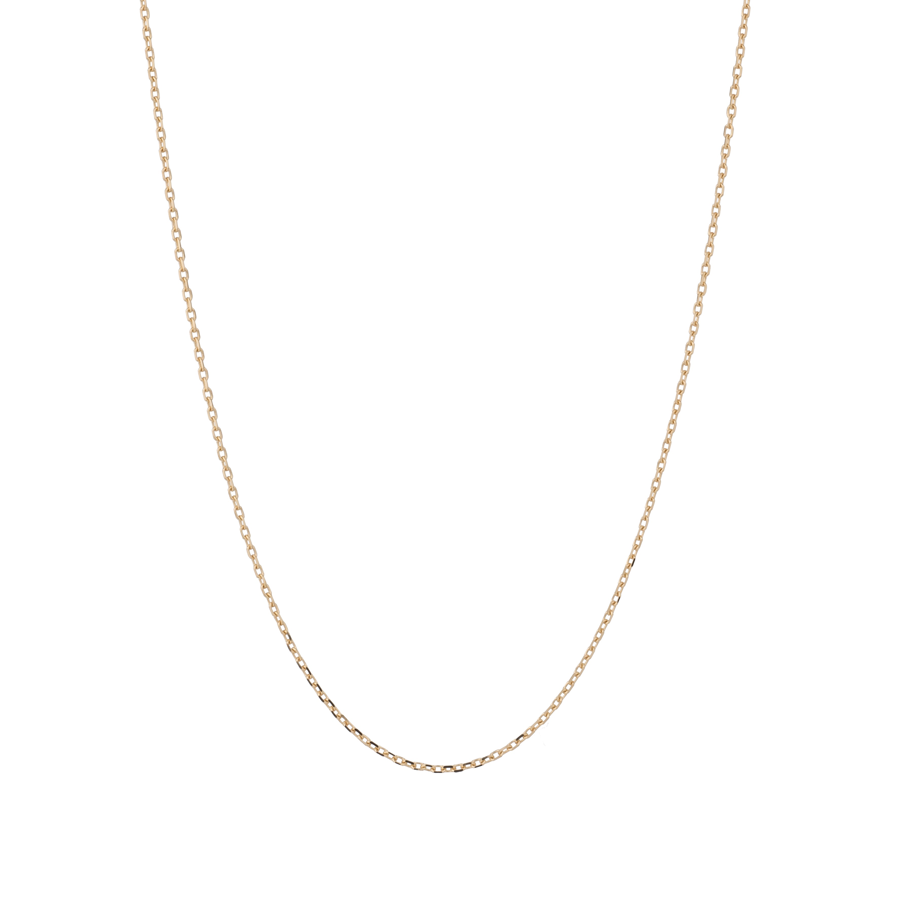 14k Gold 1mm Diamond Cut Cable Chain - Adina Reyter