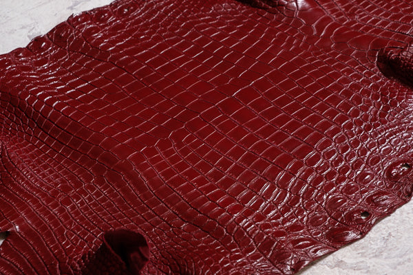 Semi-Gloss Burgundy Crocodile