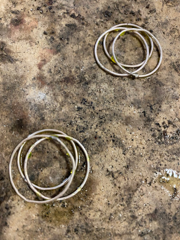 Sterling silver circles about to be soldered 