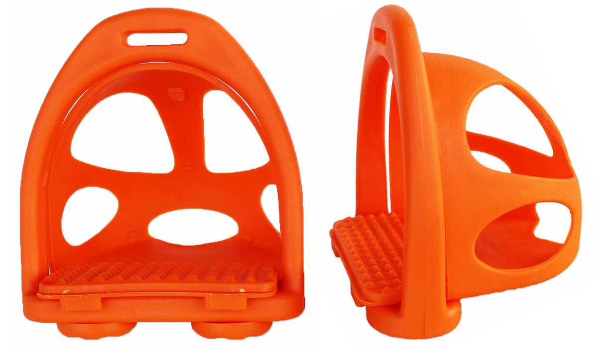 CHALLENGER Horse Saddle English Composite Safety Removeable Cage Endurance Stirrups 51166YL