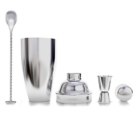 Cresimo 24-Ounce Stainless Steel Martini Cocktail Shaker and Jigger wi ...