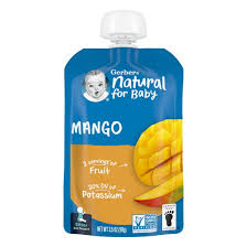GERBER 2ND FOODS BABY FOOD SINGLE FRUIT MANGO 3.5 OZ POUCHES 3 PK #ROCK VALUE PRODUCT ORDER BY TUESDAY APR 08 ARRIVING APR 16 FOR DELIVERY#