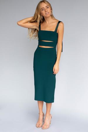 bec and bridge green dress