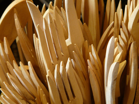 Compostable Biodegradable Wooden Cutlery Spoons Forks Knife - 6.2 inches K.L Malaysia supplier