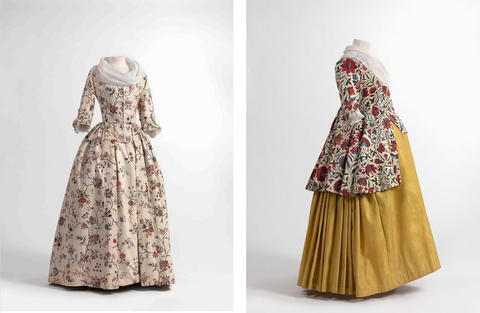 Chintz Dress and Jacket from ca 1750-1800