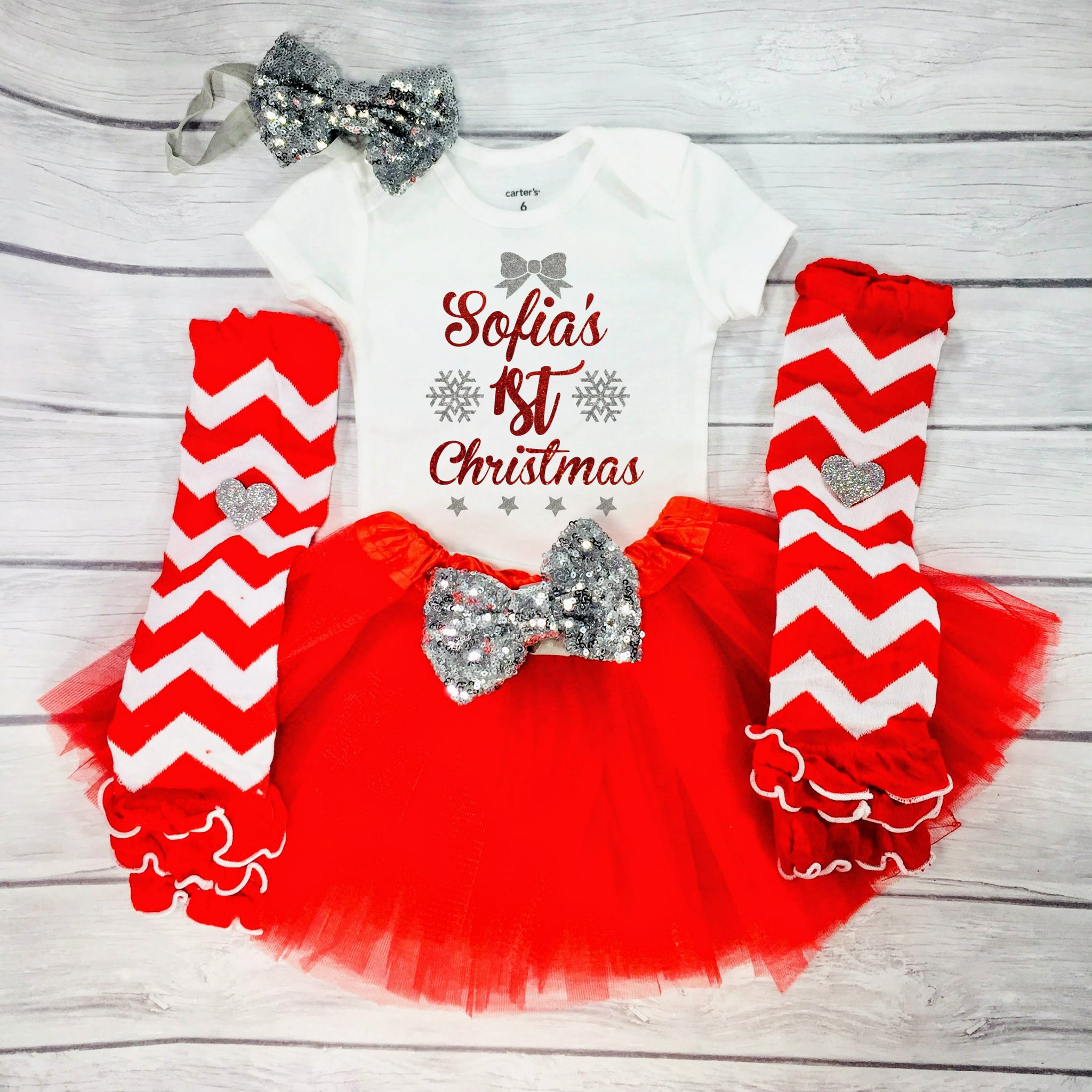personalized first christmas outfit