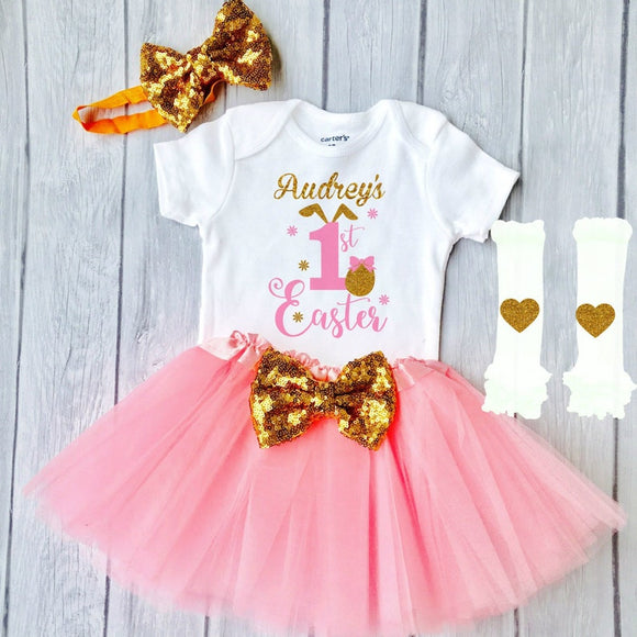 1st Easter Personalized Outfit Baby Girl My First Easter Outfit –  funmunchkins