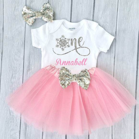 winter wonderland 1st birthday outfit